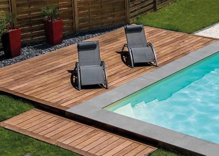 Lame de terrasse en bois exotique - Teck