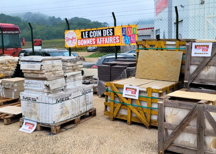 matériaux de construction à prix déstockés